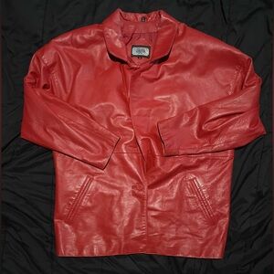 90s Red Leather Women’s Jacket